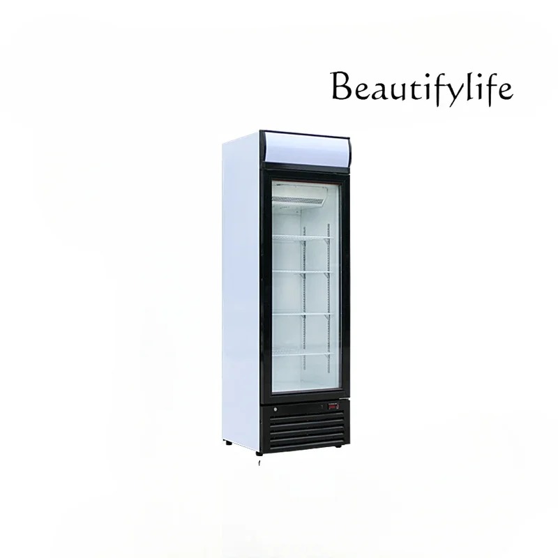 Ice Bar Freezer Freezer Household Commercial Ice Cream Beverage Transparent Door Refrigerator Office Display Freezer