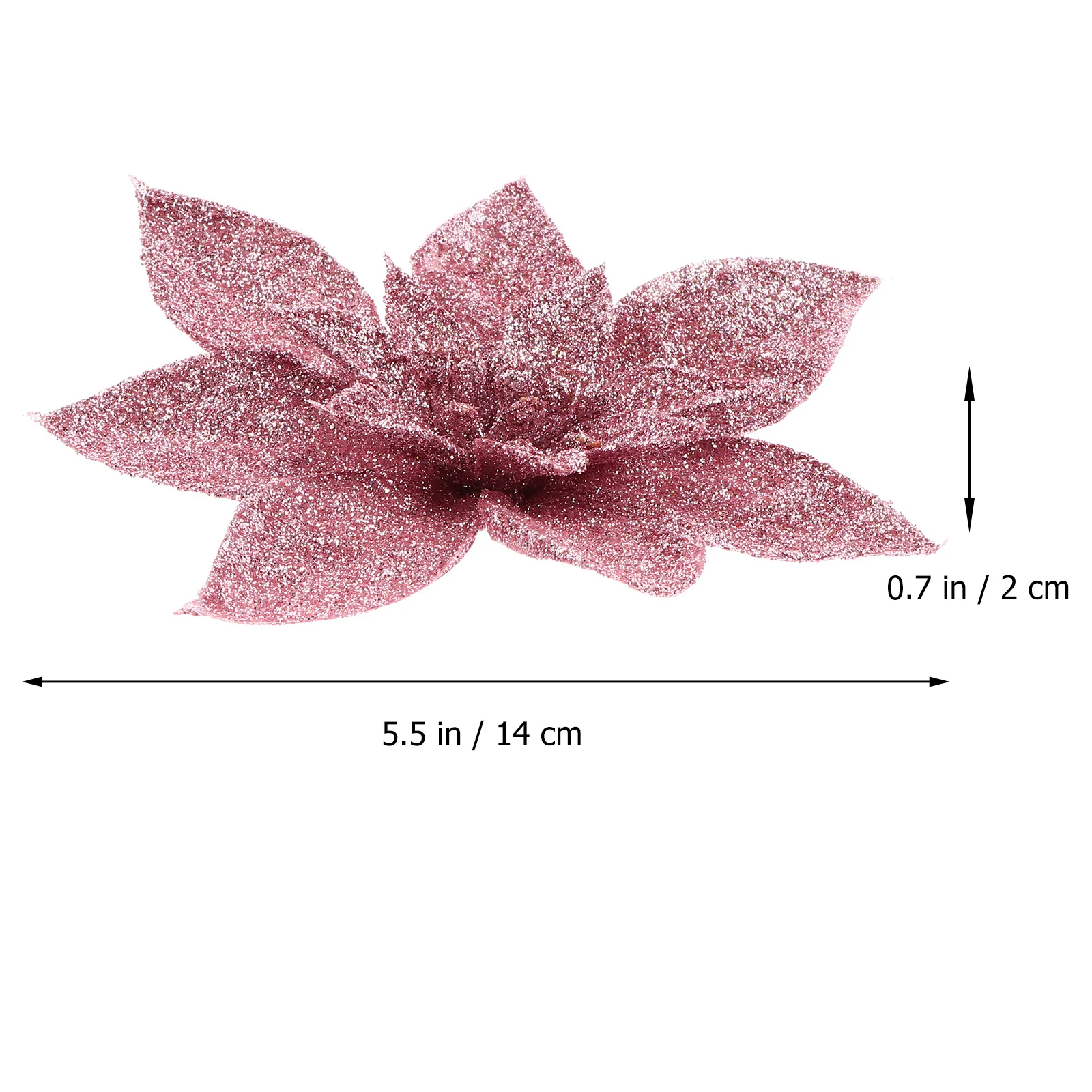 

9Pcs Christmas Tree Flower Decoration Artificial Flower Xmas Ornament Home Party Prop Premium Quality Flash Powder