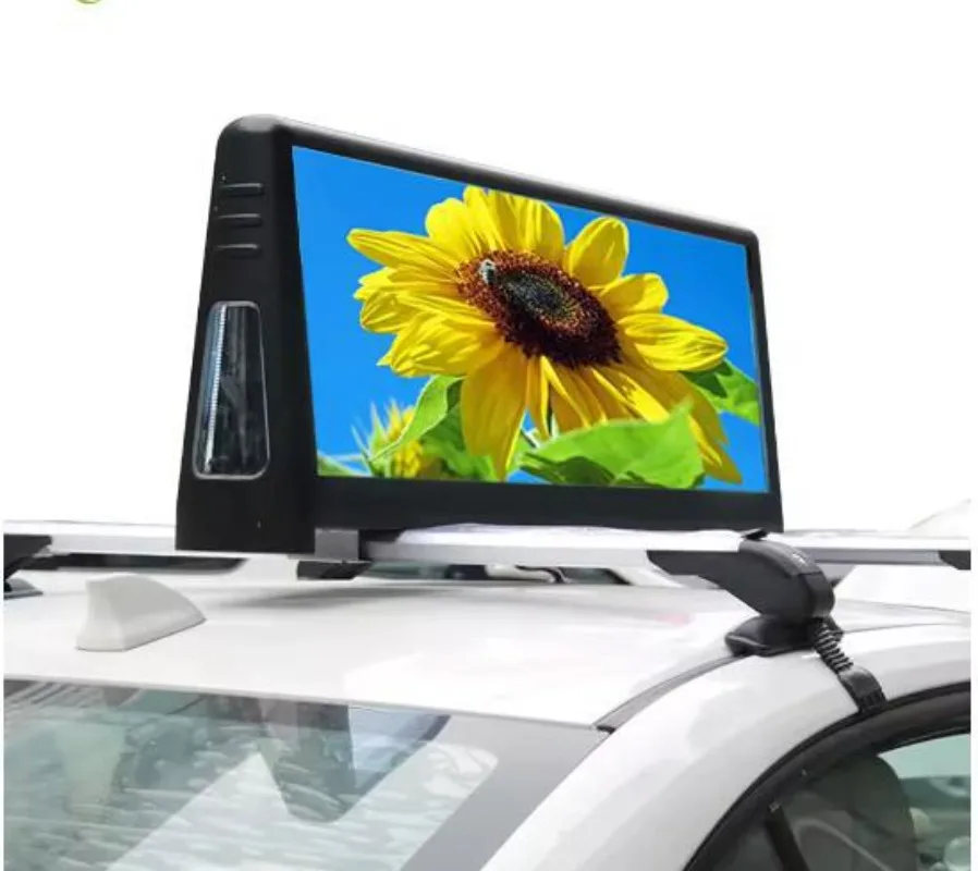 Display screen Waterproof and shockproof taxi roof advertising screen Double-sided