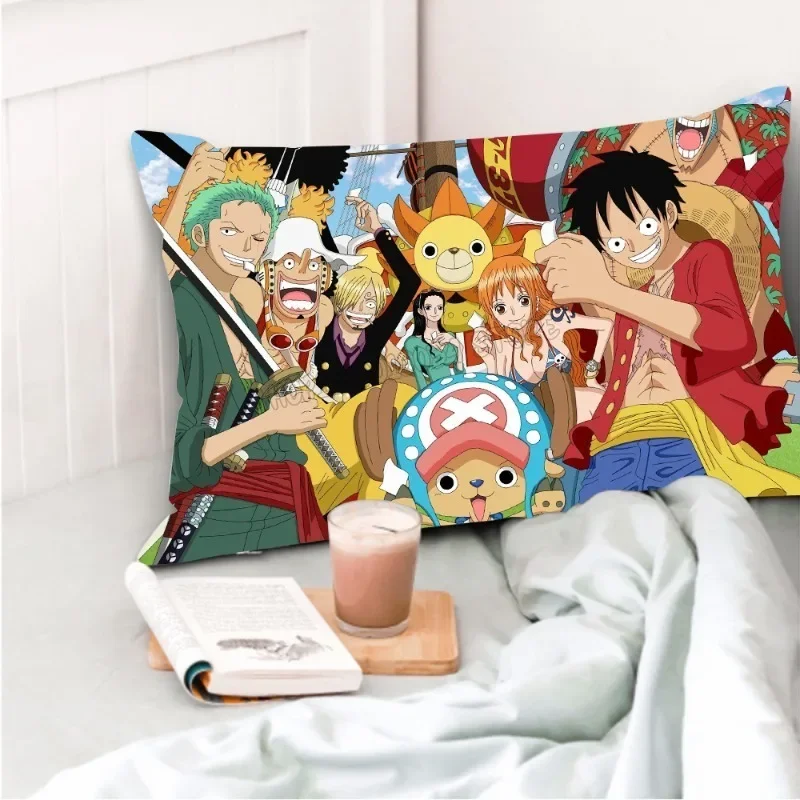 One Piece Pillowslip Luffy Zoro Home Decor Anime Pillowcase Bedding Supplies Pillow Cover Throw Pillows Cases Cushion Case Gift