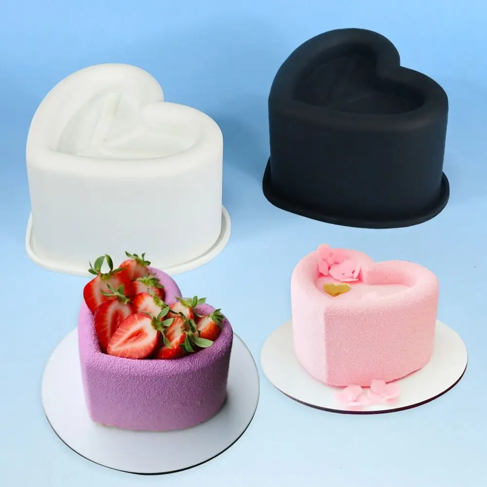 1 Stück DIY Silikon-Backformen in Blumen-, Herz- und Sternform, Kuchen-Dessert-Form aus Hochwertigem Material, Mousse-Kuchenform