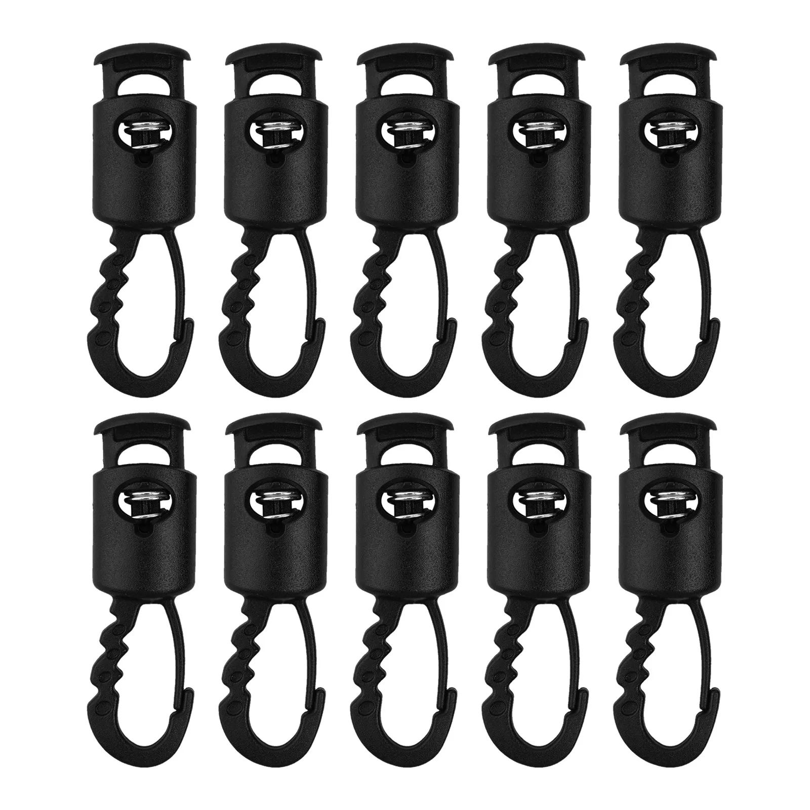 Camping Rope Hole Diameter 7mm Windproof Rope Hook Windproof Spring Hook Freely Movable Hook Lightweight Portable Baffle Design