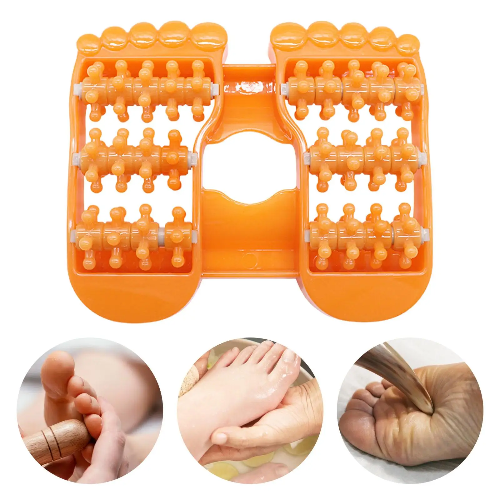 

Acupoint Plantar Roller Massager Acupressure Point Massage Tool Foot Roller Massager Feet Relaxation Tool for Men Home Women