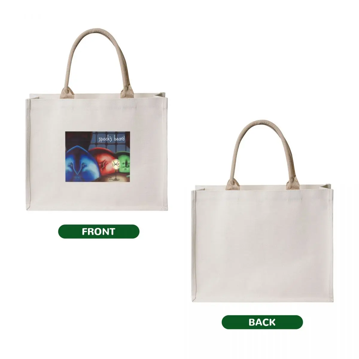 Spock's Beard The Light front/back album cover Tote Bag custom canvas bag hand bag Handbags Canvas stote