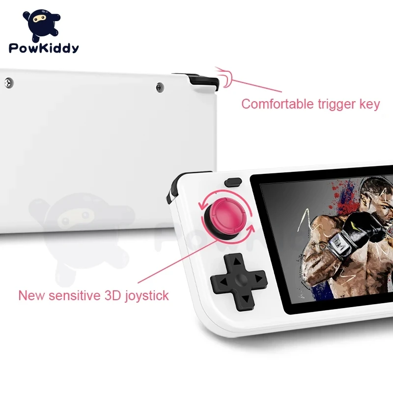 POWKIDDY RGB10S 3.5-Inch IPS OGA Screen Open Source Handheld Game Console RK3326 3D Joystick Trigger Button Children's Gifts