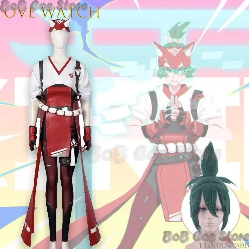 

ove Watch 2, Kiriko Shrine Maiden, карнавальный костюм, полный комплект, аниме-стиль, игра, точный регулируемый наряд, костюм на Хэллоуин, Cos