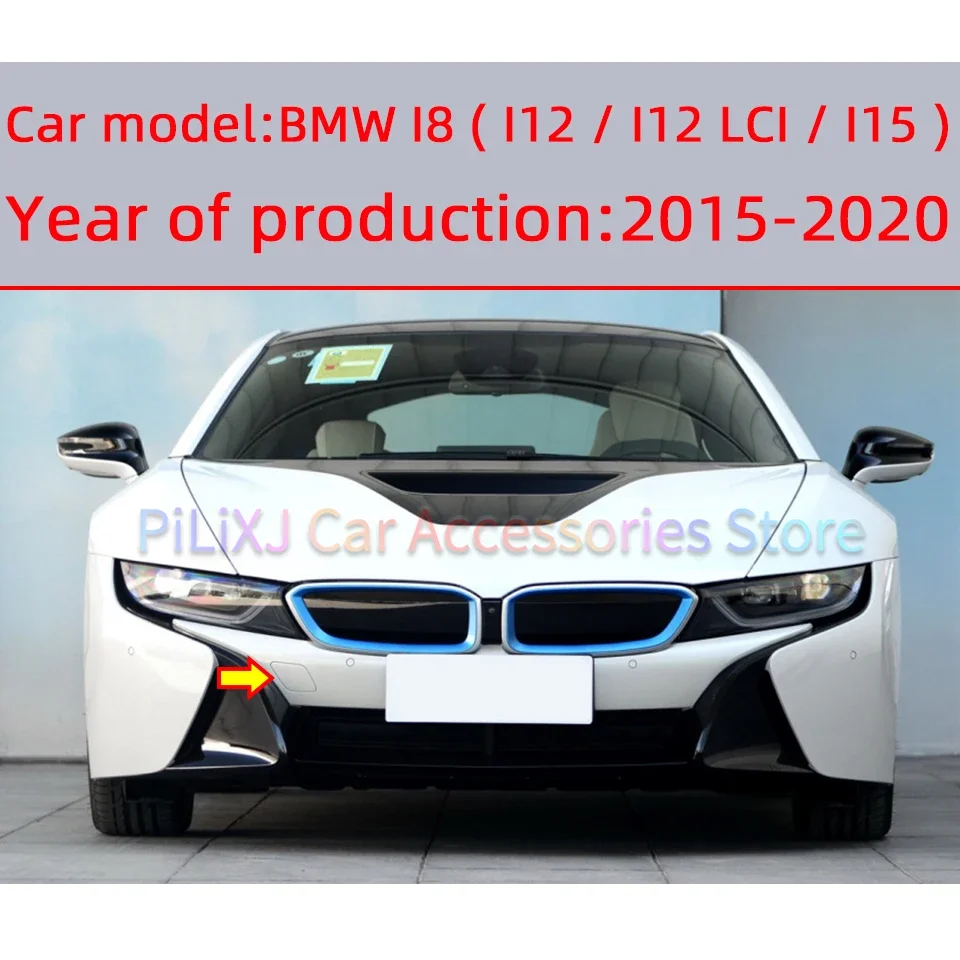 For BMW i8 2015-2020 I12 LCI I15 High Quality Front Bumper Towing Eye Hook Cover Lid Custom Painted White Grey Black 51117372145