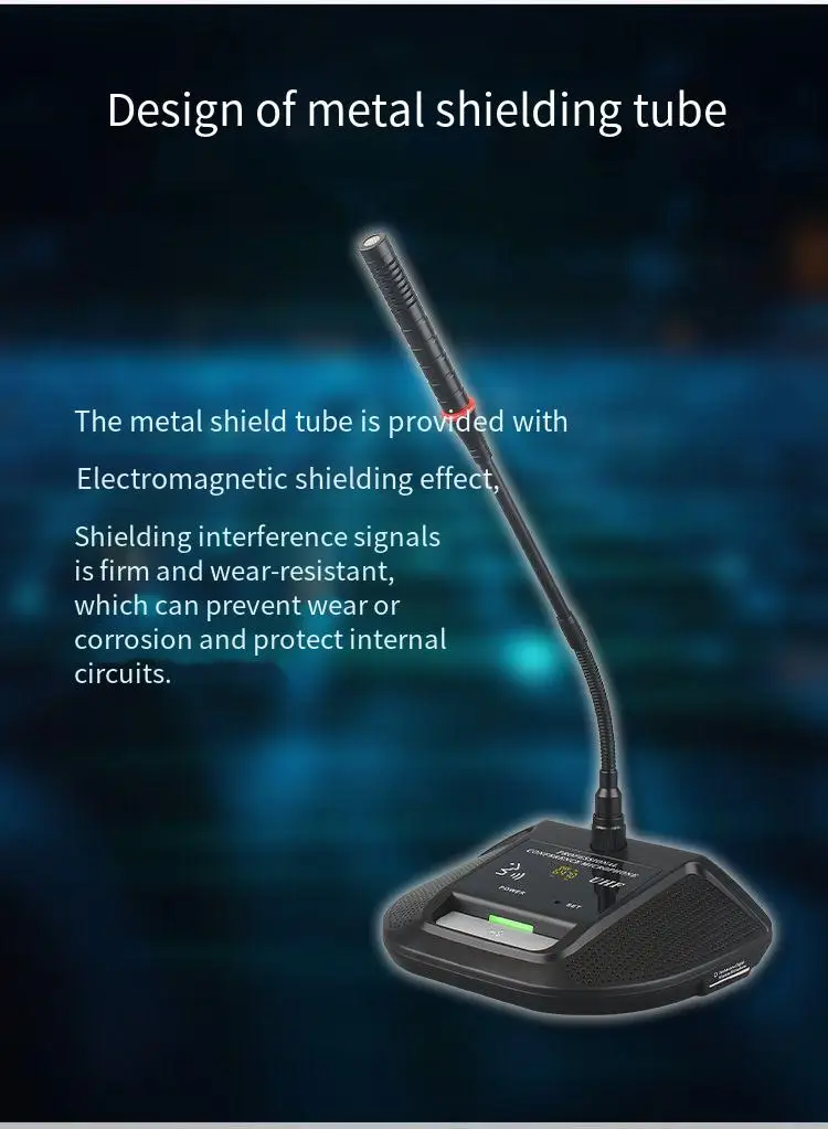 ميكروفون مؤتمرات لاسلكي للتدريس والفصول الدراسية والتدريب والبث والكلام - سطح مكتب سعوي متعدد الاتجاهات #5