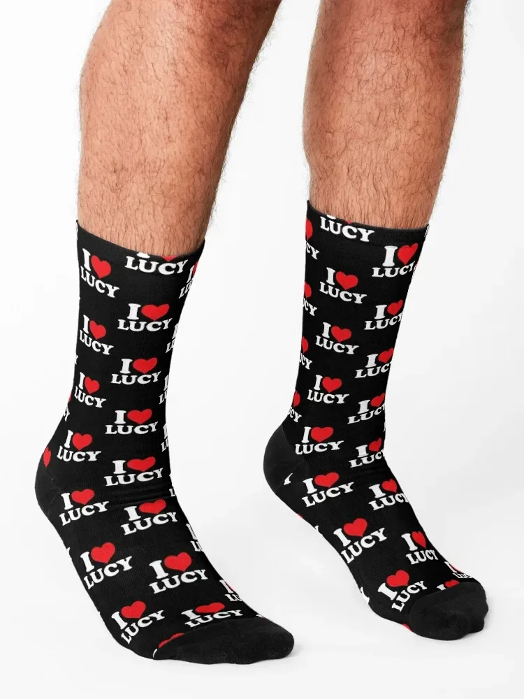 I Love Lucy, I Heart Lucy name Socks funny gifts Sports golf Men's Socks Women's