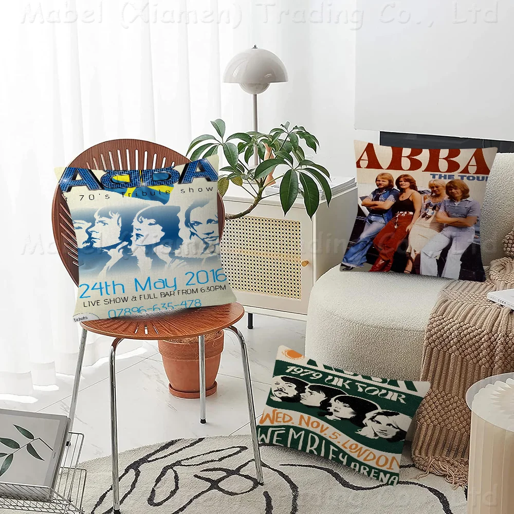 Abba Band Pillow Cushion Cover Pillowcase Living Room Sofa Home Decor Customized