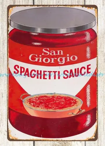 San Giorgio Spaghetti Sauce metal tin sign ideas to decorate garage