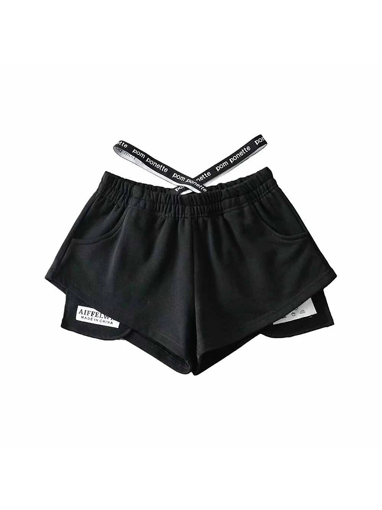Women\'s Grey Shorts Y2k Korean Short Pants Harajuku Streetwear Aesthetic Vintage Mini Sports Shorts 2000s Trashy Clothes Summer