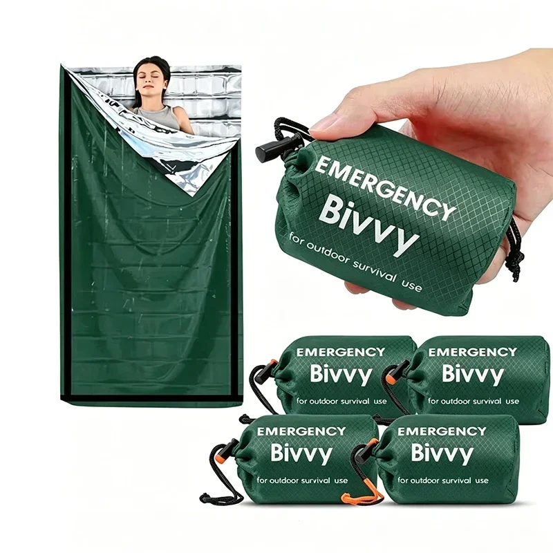 Emergency Sleeping Bag, Survival Sleeping Bag, Bivvy Bag, First Aid Blanket, Waterproof, Emergency Blanket, Hot Tube