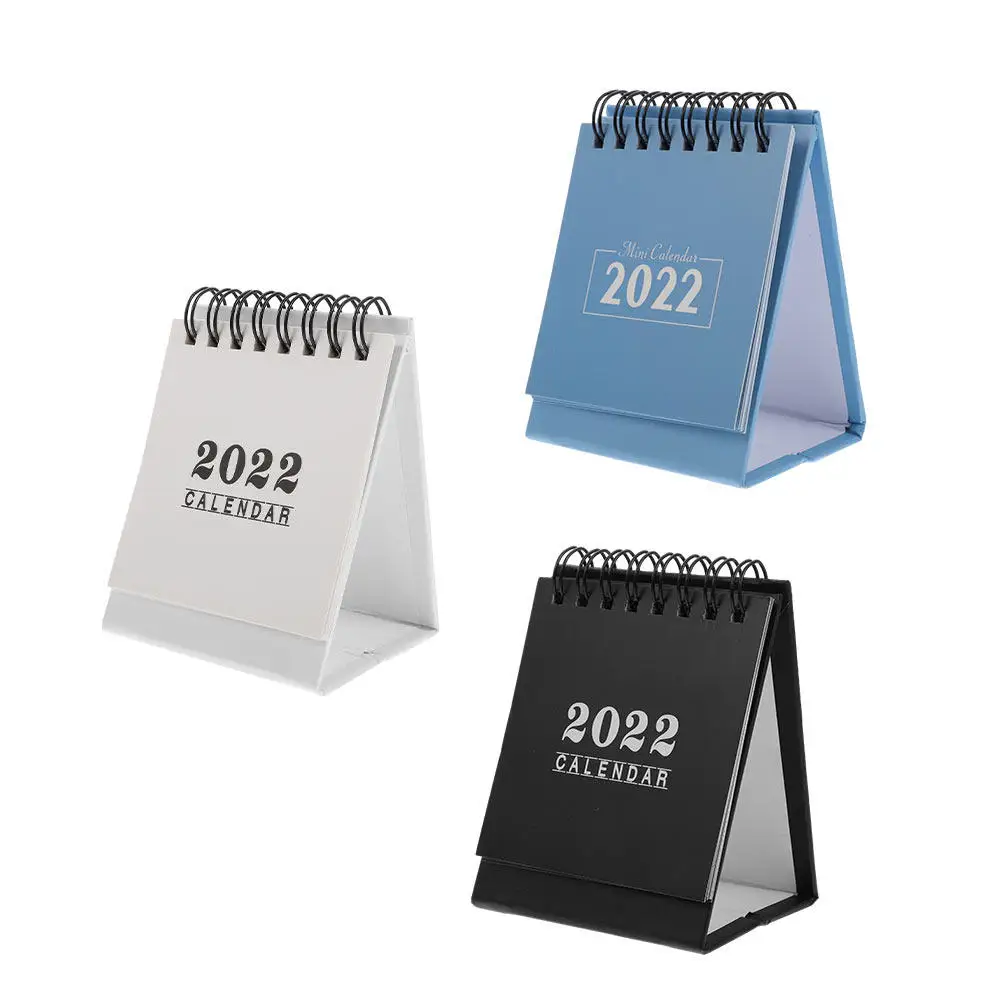 

3Pcs Desk Calendars 2022 Mini Portable Office Desktop Schedule Planner Paper Calendar Home School Decoration 2022 Desk Calendar