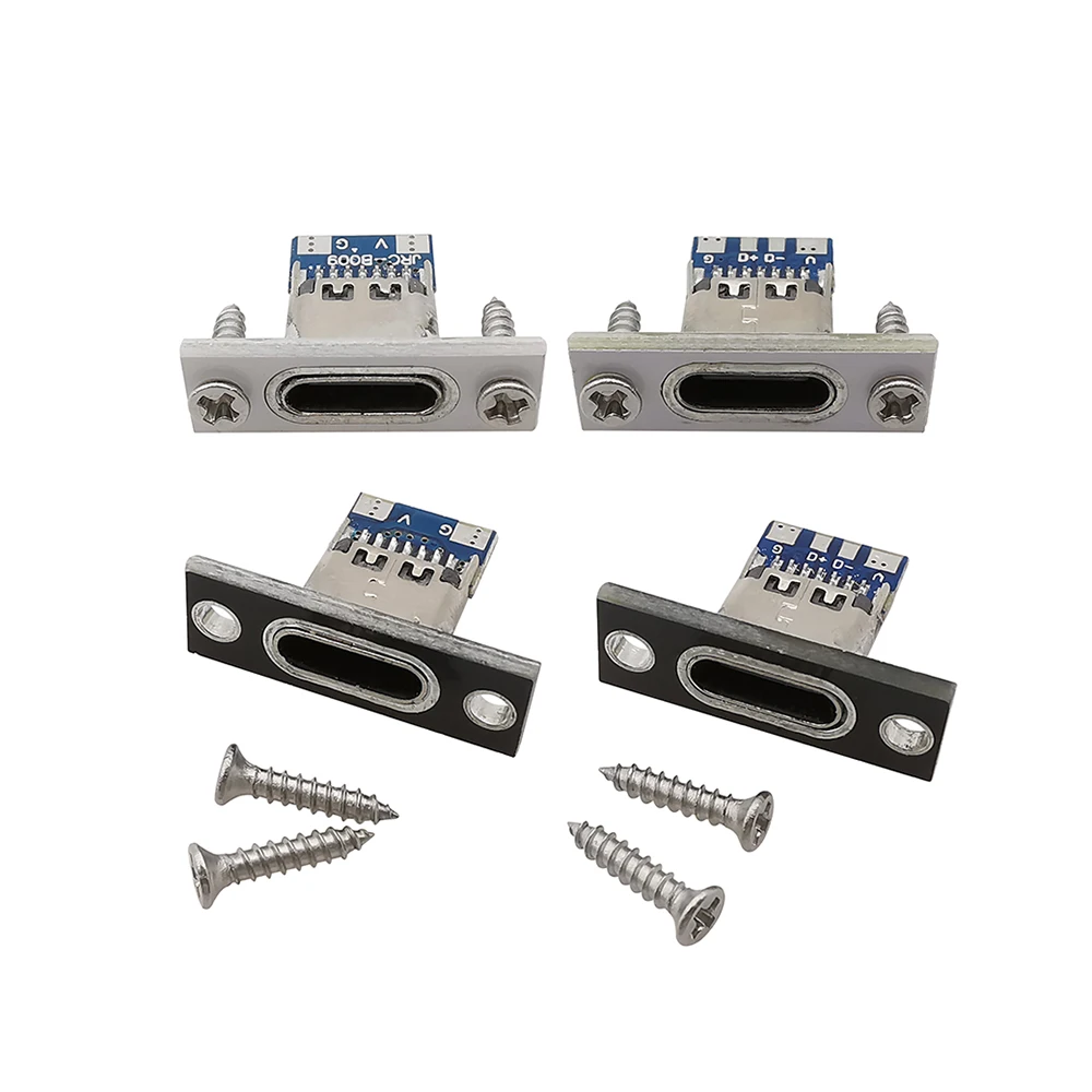1/2/5szt Typ C USB 3.1 Jack 2 Pin 4 Pin Złącze żeńskie Port ładowania DIY USB 3.1 Typ C Gniazdo ze śrubą mocującą