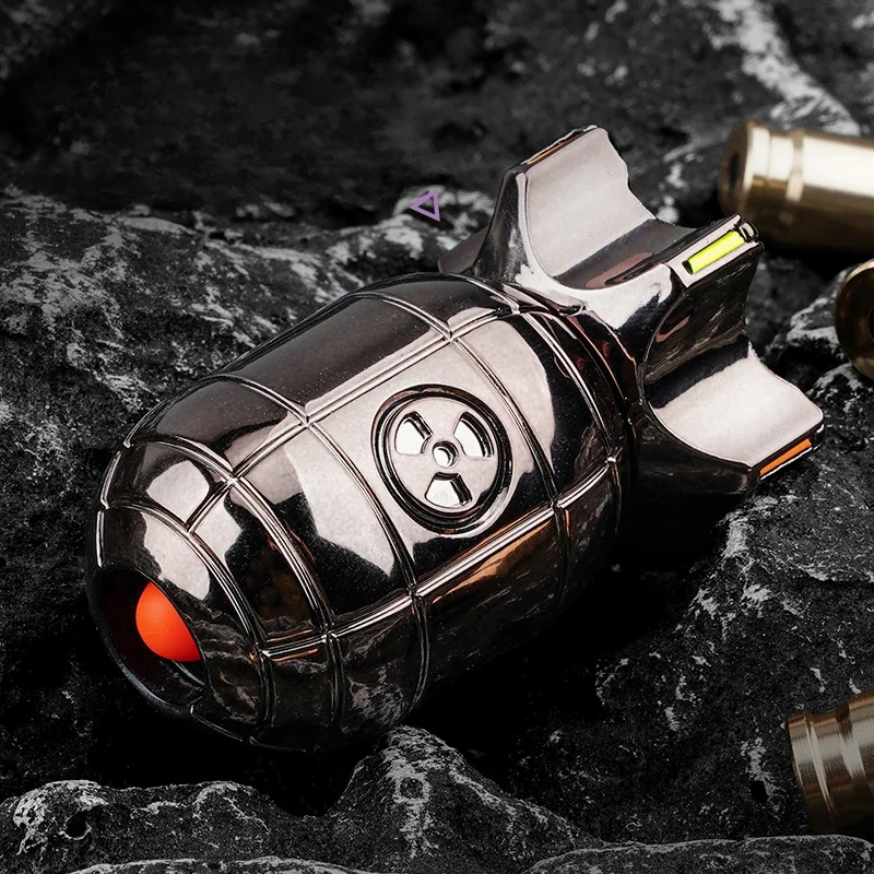 ワンボタンイジェクトシェルスピナー子供そわそわストレスリリーフガジェットハンドスピナー男の子のためのユニークなギフト射撃おもちゃ