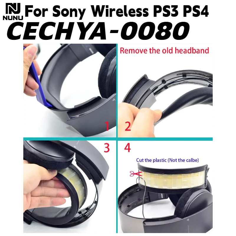 

Replacement Soft Foam Protein Leather /velvet Ear Pads For Sony Wireless PS3 PS4 CECHYA-0080 Headset Earmuffs Repairing Parts