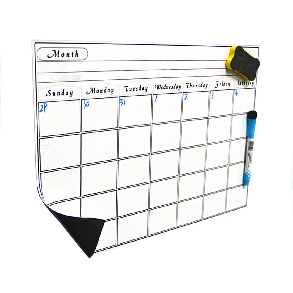 

White Board for Fridge Magnetic Whiteboard Calendar Stickers Label Refrigerator