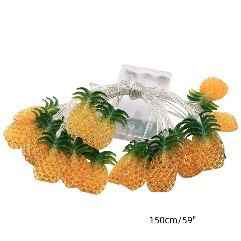 الصيف هاواي ضوء سلسلة الأناناس فلامنغو شجرة جوز الهند ضوء سلاسل الفاكهة الاستوائية ضوء الاطفال هاواي حفلة عيد ميلاد ديكور #1