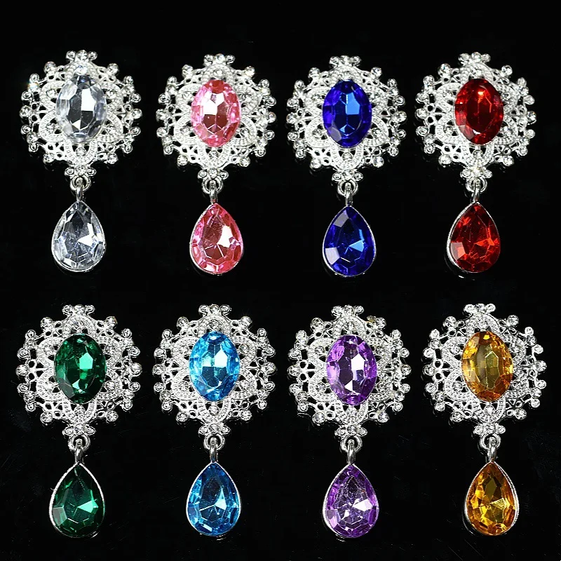 

Fashion DIY accessories, flower plate, diamond buckle, water droplet, gemstone pendant, alloy accessories, hair accessories