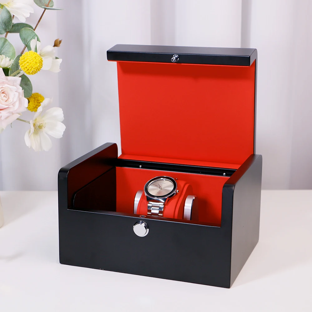 

Wholesale Luxury Square Watch Box Custom New Design PU Leather MDF Wood Box Fashionable Hot Sale Storage Gift Watch Packaging
