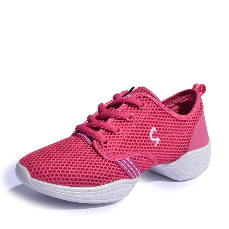 Chaussures de danse à semelle extérieure souple pour femmes, baskets de jazz respirantes, chaussures hip hop modernes pour dames et filles, fonction de sport