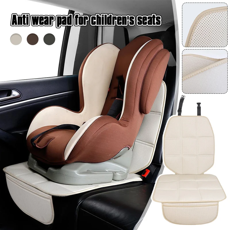 

Car Seat Protector Cover Leather Child Safety Rear Backseat Pad Mat ISOFIX Interface Protection Blanket Cushion For Kids