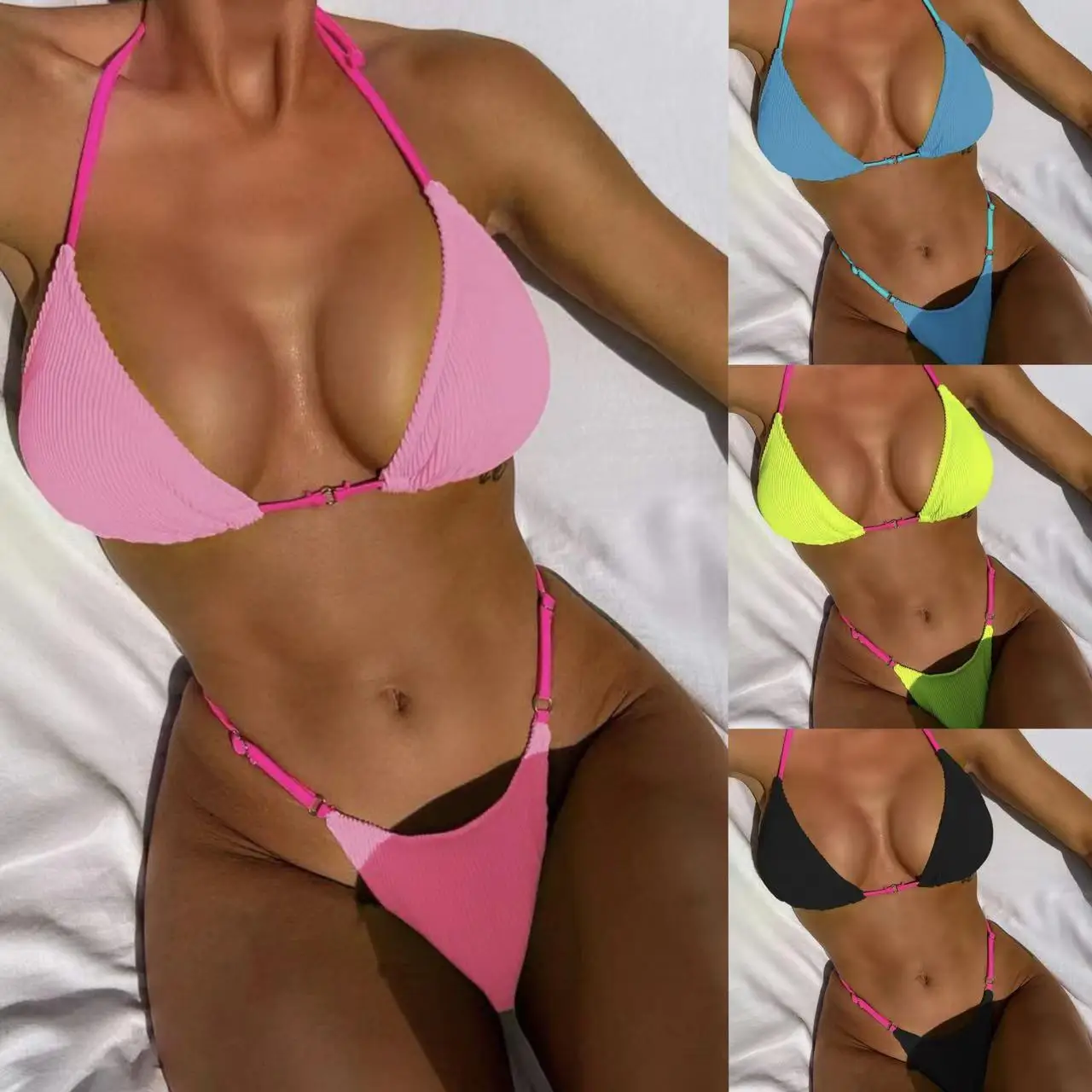 

New Bikini Toothpick Cloth Sexy Split Swimsuit
