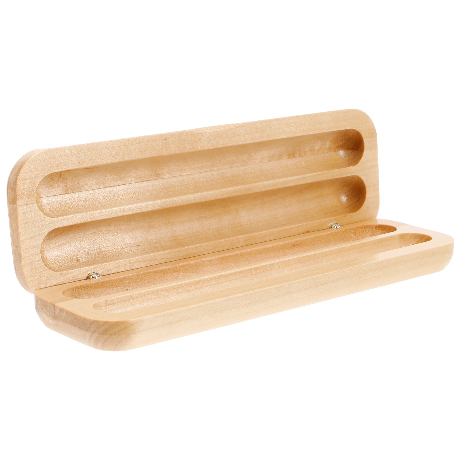 

Portable Maple Pen Case Gift Box Double Slots for Business Presents Writing Single Pen Presentation Case Instrument Storage