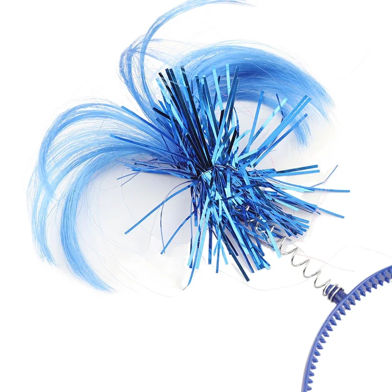 Parrucca blu reale fascia per capelli per bambini festa di compleanno di capodanno bandiera degli stati uniti parrucca fascia per capelli chiusura copricapo per bambini