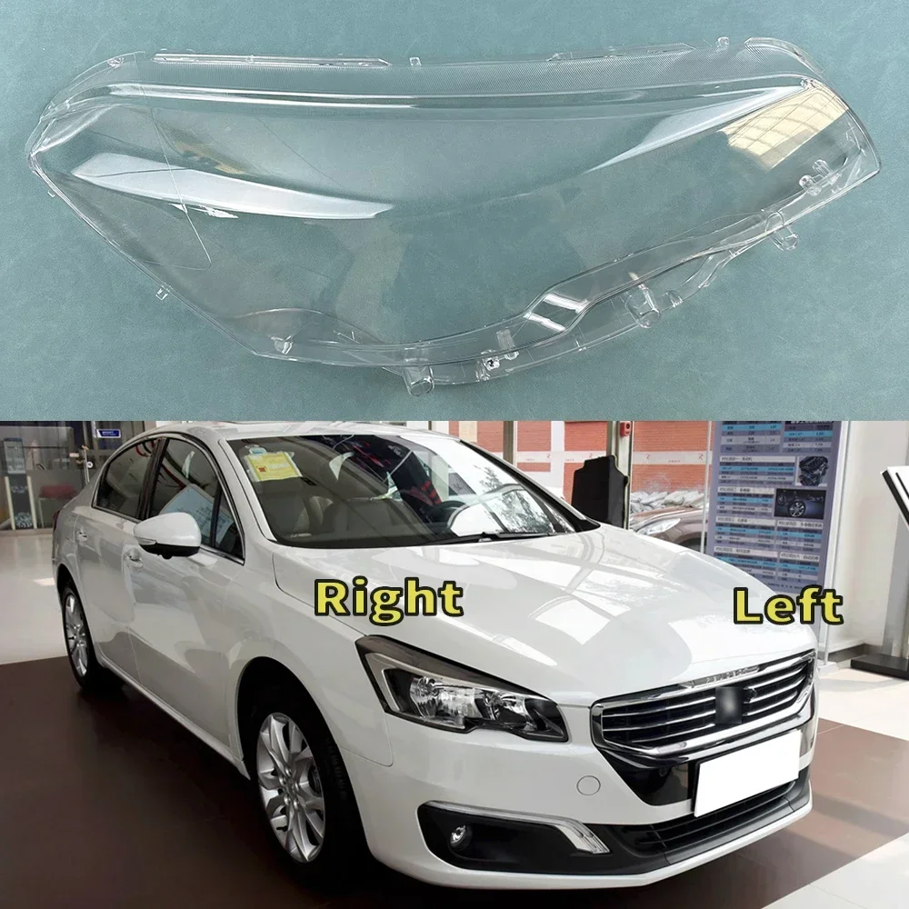 

For Peugeot 508 2015 2016 Headlight Cover Transparent Mask Headlamp Lamp Shell Replace Original Lampshade Plexiglass