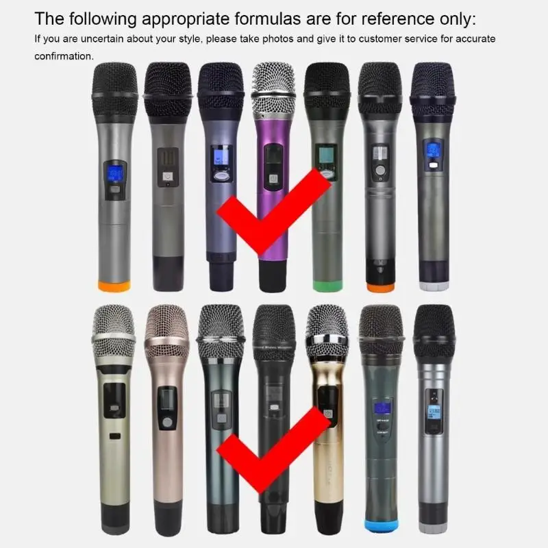652F Microphone Nonslip Cover Sleeve Holder Handheld Handle Cordless Protective Case Handle Cover KTV Accessories