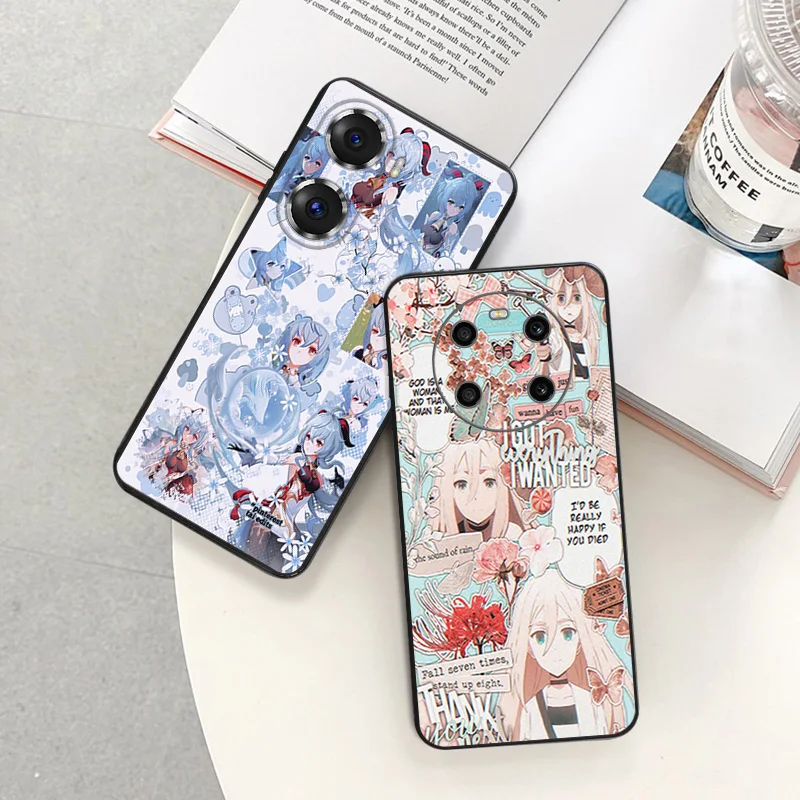 Black Soft Phone Case for Honor Magic5 Pro X7b X8b X9b X6 X7 X8 X9A X6a X8a 90 70 Genshin Impact Pixel 6 7 8 6a 7a 8a Cover image 2