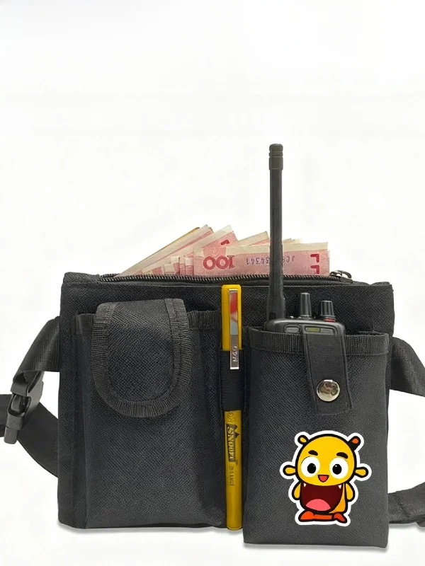 

Waterproof Waist Bag for Waiter Hotel Restaurant KTV Cleaning Stf Multi-Functional Canvas Sports Bag with Reflective Strips
