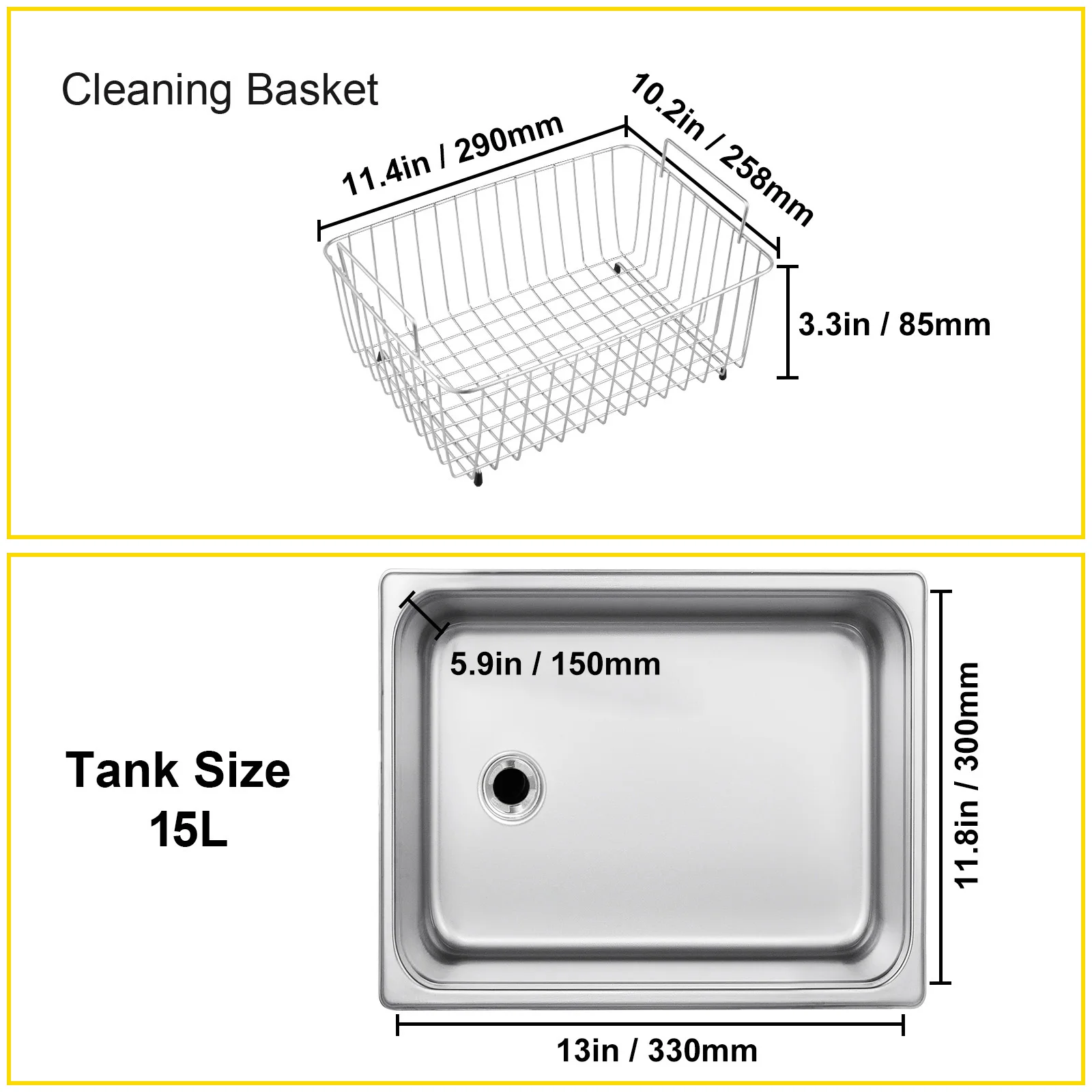 SucceBuy 15L Ultrasonic Cleaner Lave-Dishes Portable Washing Machine with Digital Timer Ultrasound Home Jewelry Clean Appliances