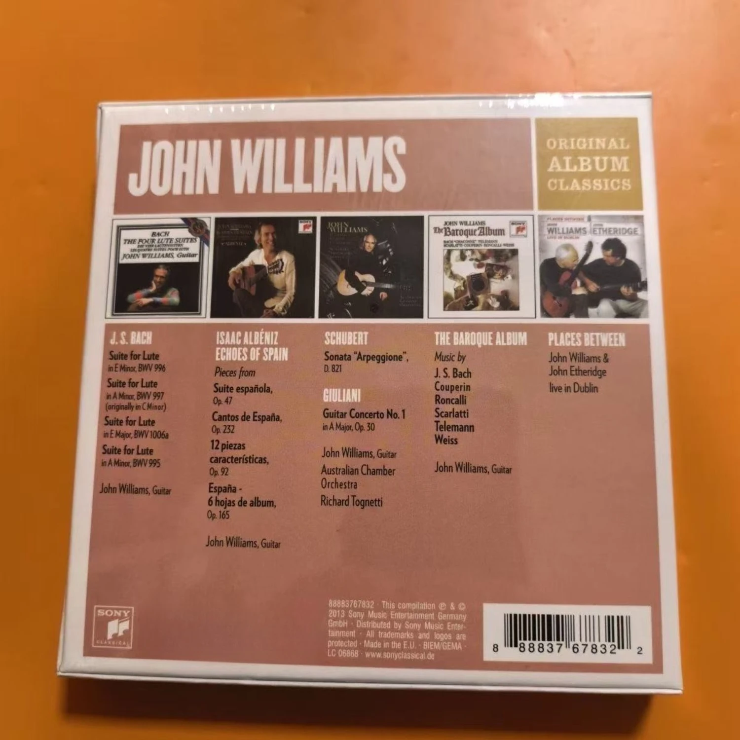 

Classical CD John Williams Original Album Classics, Baroque Guitar Disc for Audiophile Test & Classical Music Collection