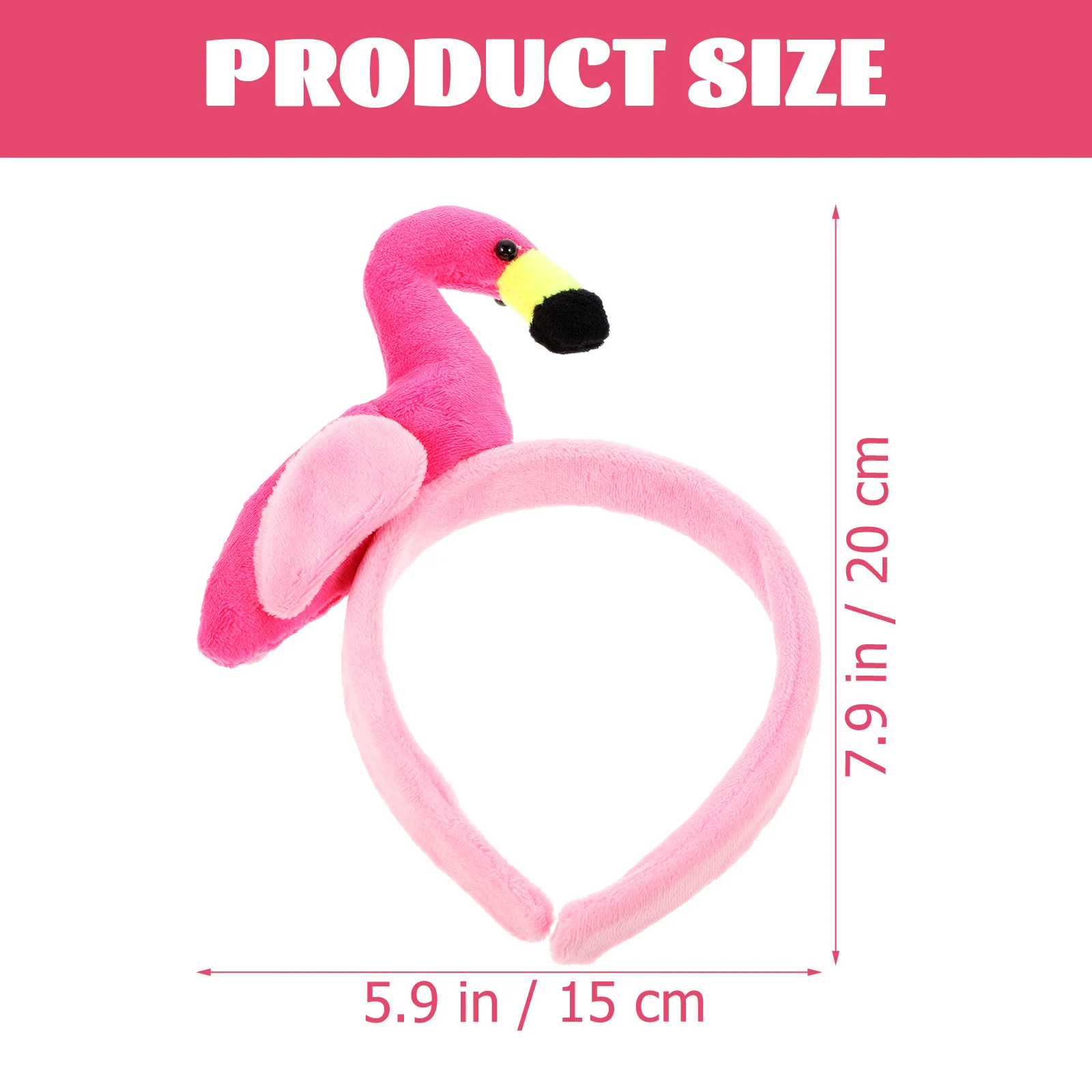 قطعتان من عصابة رأس فلامنغو مقاس واحد يناسب غطاء الرأس الأكثر راحة للحفلات للاحتفال بالضغط على شكل حيوانات