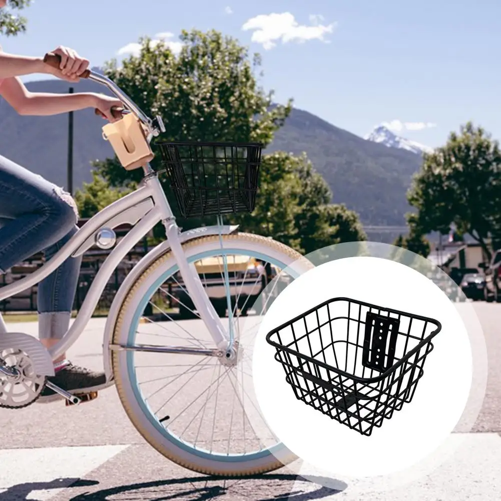 

Mountain Bike Basket Durable Spacious Front Bike Basket High Load-bearing Capacity Ideal Replacement for Mountain Road Bicycles
