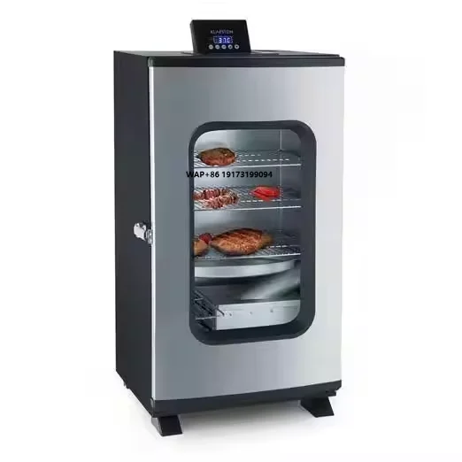 

Electric Food Smoker Vertical Windows Meat Smokehouse Oven Sausage Fish Smoking Machine Gas BBQ Smoker Powder Coated Grill