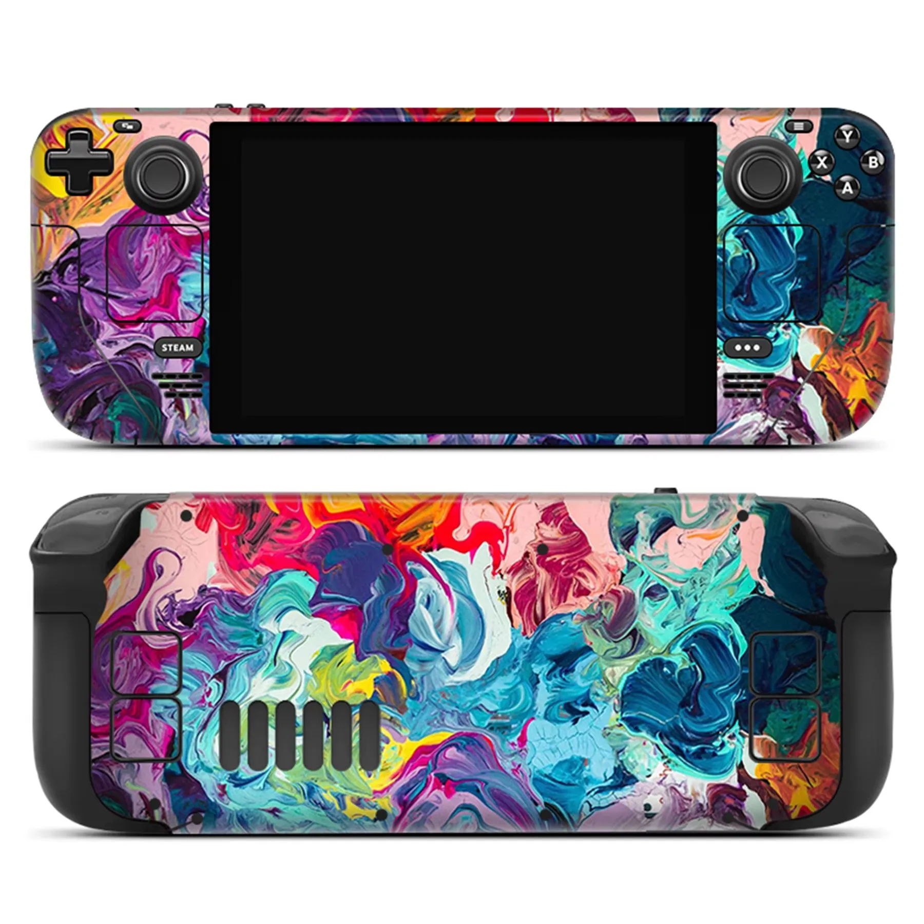 Texture Design Skin Sticker for Steam Deck Handheld Device Game Accessories Full Set Protective Wrapping Cover