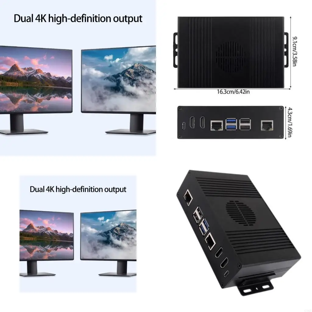 

C90F Алюминиевый корпус для RPI 5 Computer PCIe расширение сетевой адаптер