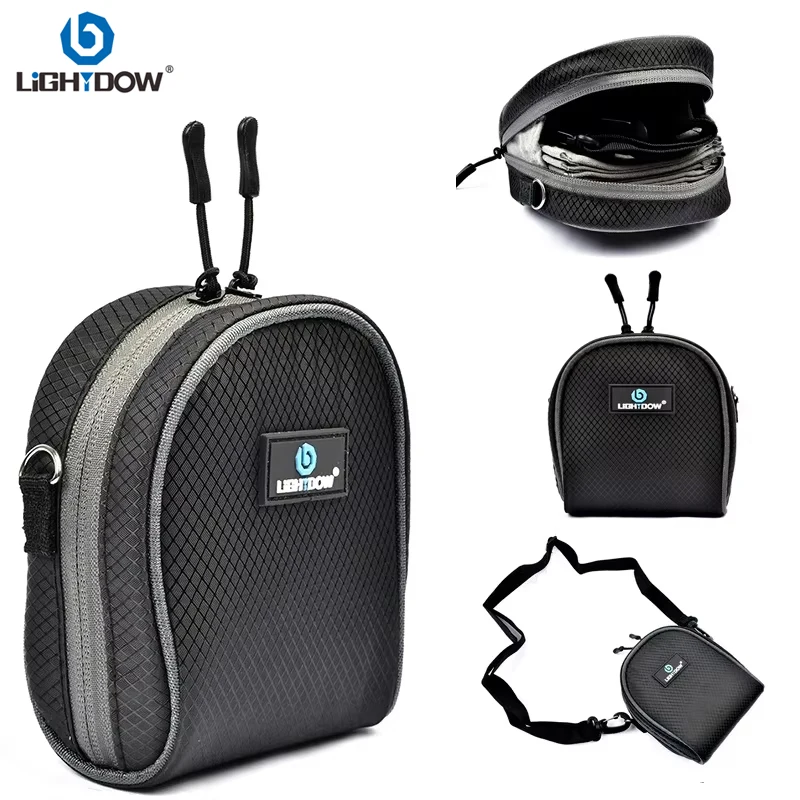 Lightdow Portable Camera Filter Bag Dustproof Camera Lens Filter Bag Filter Pouch Shoulder Case with Belt for Photography