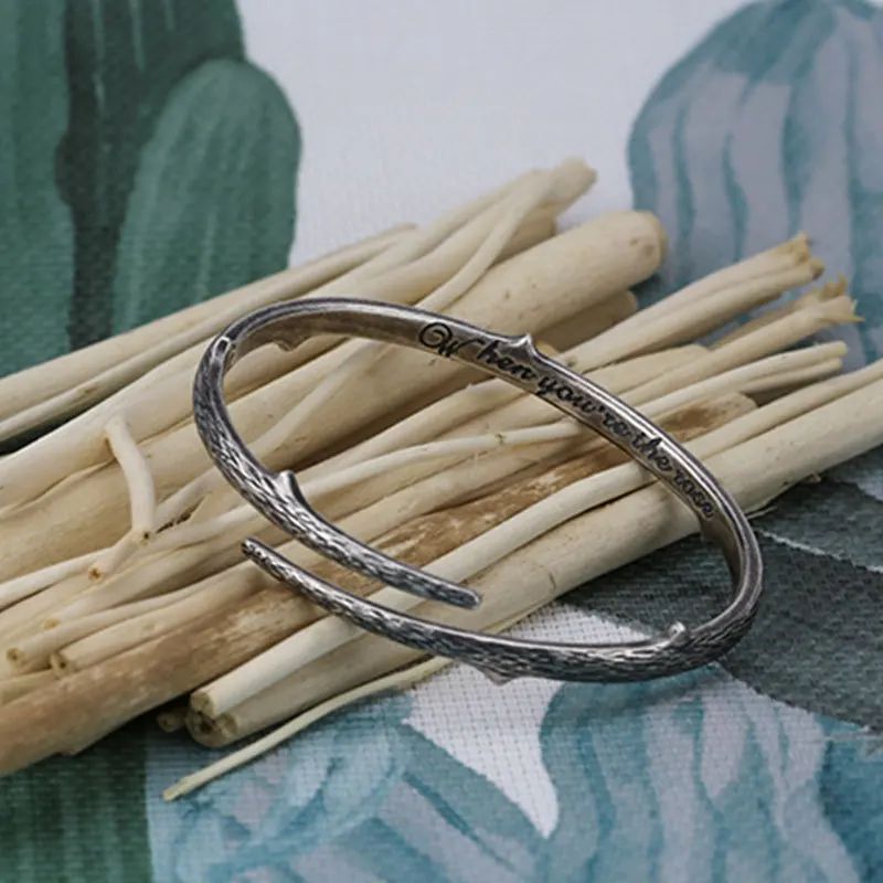 XIYANIKE hombres mujeres Vintage tailandés plata espina brazalete Punk moda coreana nueva joyería fiesta pareja regalo pulseras mujer