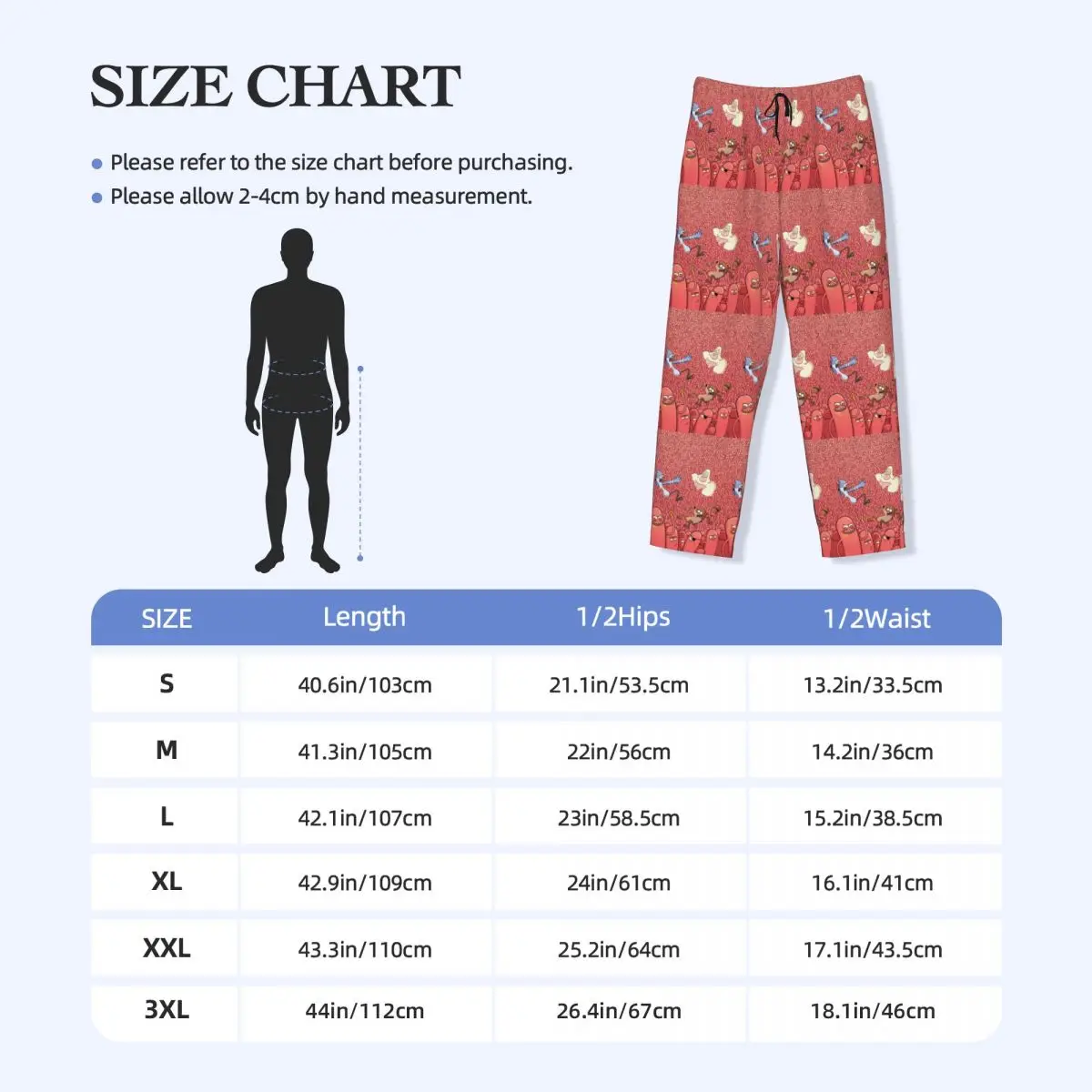 Custom Men R-Regular Show Pajama Pants Print Cute Anime Sleep Sleepwear Bottoms with Pockets
