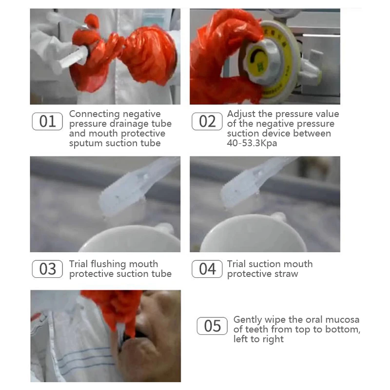 Disposable Medical Sponge Toothbrush Negative Pressure Sputum Suction Cleaning Toothbrush System Oral Hygiene