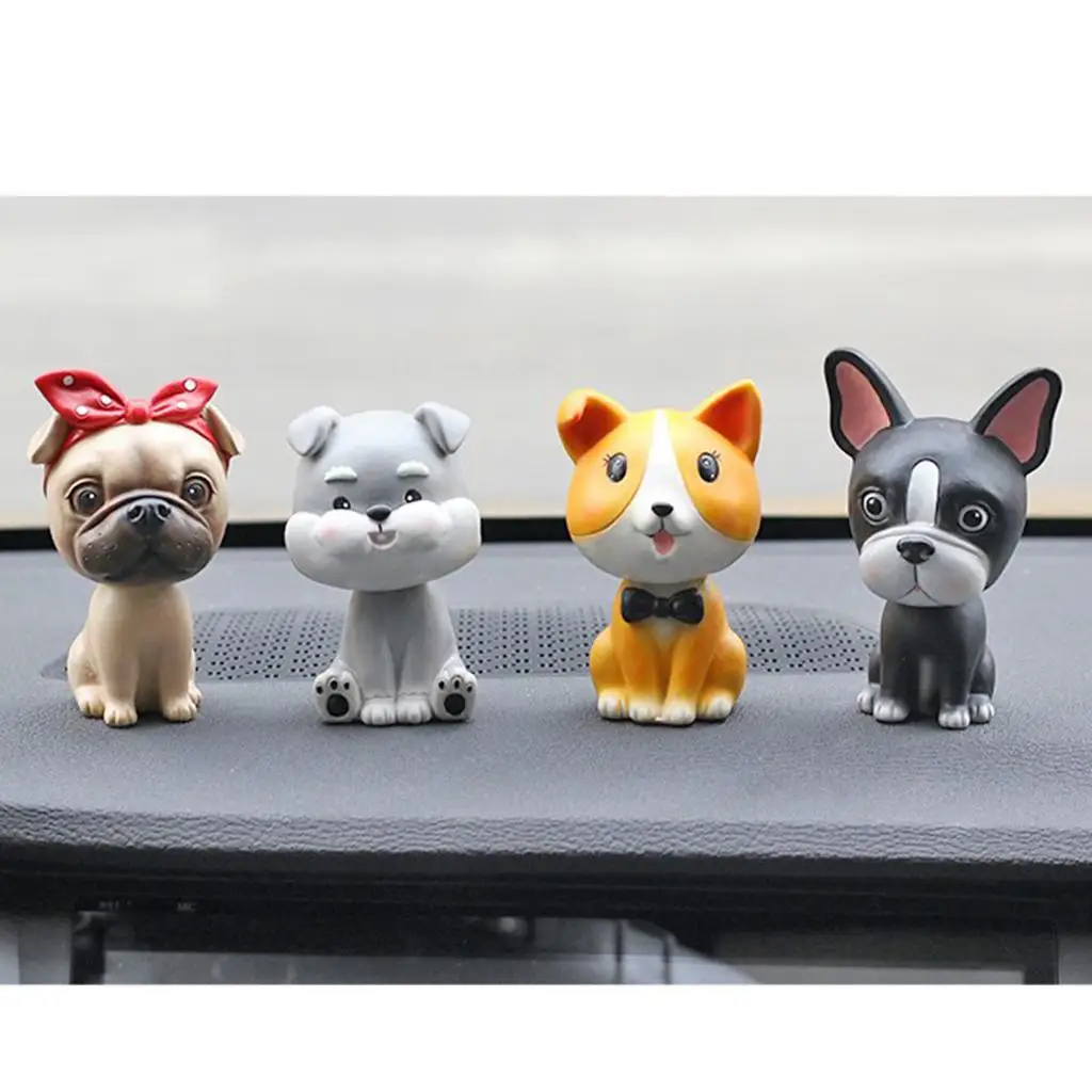 Cartoon Cute Dog Car Shaking Head Doll Car Dashboard Table Decor