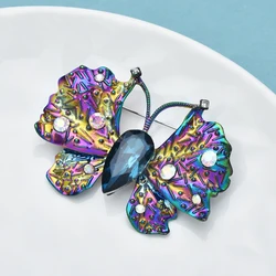 Wuli&baby Beautiful Butterfly Brooches For Women Unisex New Color Insects Office Party Brooch Pins Gifts