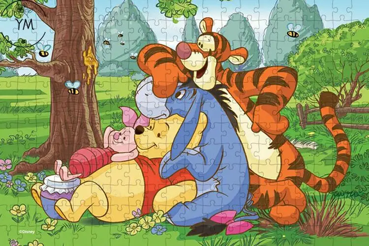 1000 stück Puzzle Disney Winnie The Pooh Cartoon Puzzle Bilder Kreative Puzzles Pädagogisches Spielzeug Kinder Erwachsene Sammlung Hobby