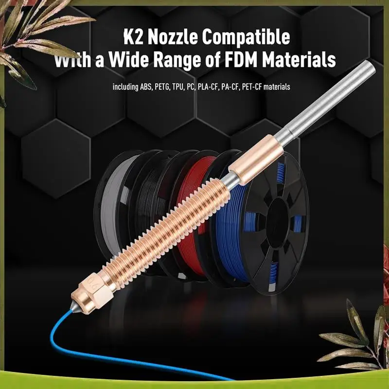

New-K2 Plus Nozzle Quick Swap Hardened Steel Nozzle With Titanium Alloy Heat Break Copper Alloy