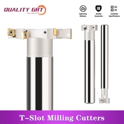 Q.Grt HTS T-groove slot Three-Side Disc slotted milling cutter T-Slot Milling Cutters CCMT Insert Holder CNC milling machine